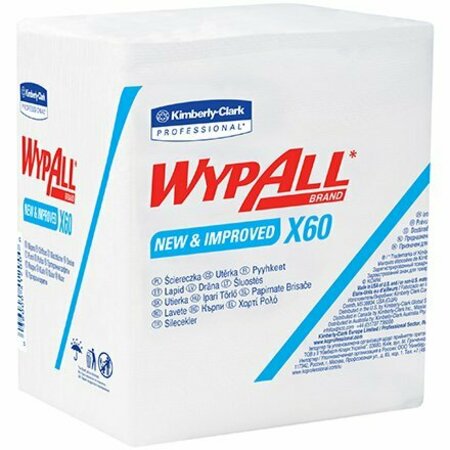 BSC PREFERRED Kimberly Clark WypALL X60 1/4 Fold Industrial Wipers Bulk Pack, 12PK S-14814